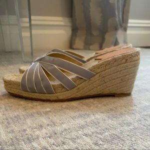 Stubbs & Wootton “Kelly”jute wedge.